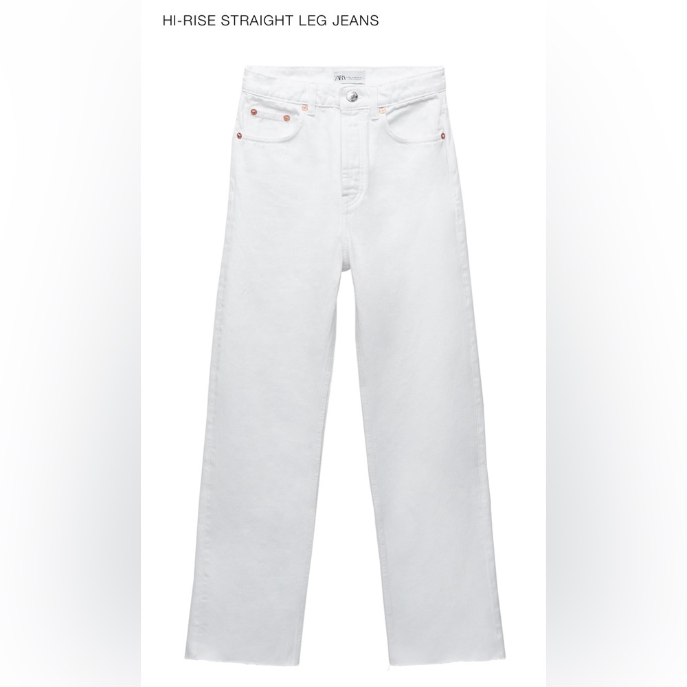 Zara Hi-Rise Straight Leg Jeans